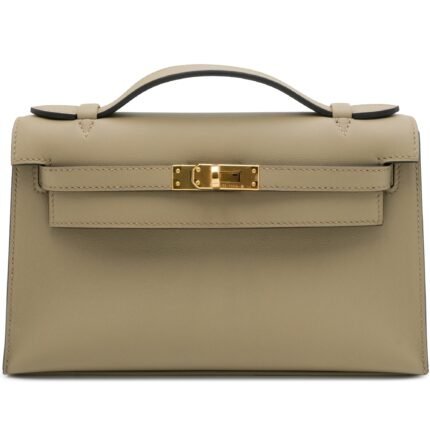 Beige Marfa Swift Kelly Pochette Gold Hardware, 2024