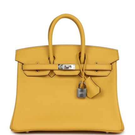 Hermes Birkin 25 Yellow Swift Palladium Hardware