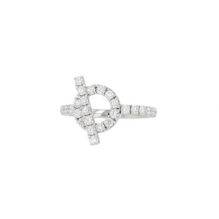 Hermès Finesse ring in white gold and diamonds