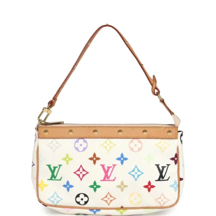 Vintage LV x Murakami White Multicolor Pochette