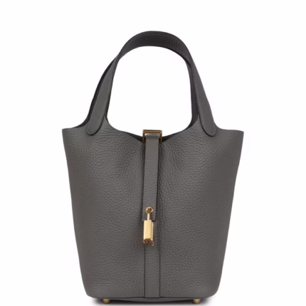 Hermes Picotin Lock 18 Gris Meyer For Sale