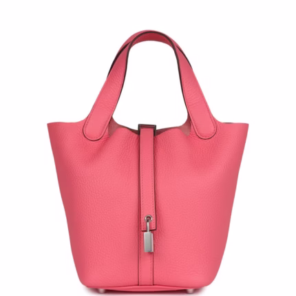 Hermes Picotin Lock 18 Rose Azalee Clemence For Sale